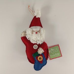 Russ Baby Jingle Bell Babies 8" Santa Claus Plush Soft Christmas Tree Ornament